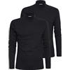 Liabel Maglia Lupetto Uomo Caldo Cotone Conf da 2 pz, Nero M
