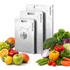 Generico EQTECH Set di 3 Taglieri in Acciaio Inox 316 e Titanio - Spessore 1 mm - 15x24, 20x29 e 23x34 cm - Reversibili, Igienici, Lavabili in Lavastoviglie - Uso Professionale e Domestico