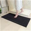 Decomira Tappeto Bagno Antiscivolo | Tappetino bagno super assorbente, lavabile in lavatrice | Per il bagno, la doccia, la vasca da bagno o come tappetino WC | Nero - 80x150 cm