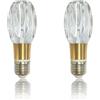 Linqzxz 2 Pezzi Lampadine LED E27 5W 3000K Luce Calda,Lampada LED E27,Lampadine LED Decorative,Lampada LED a Risparmio Energetico 85-265V, Senza Sfarfallio per Lampada a Sospensione, Cucina, Ufficio (B006)