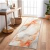 Generic Lusso Marmo Motivi Dorati Tappeto Corridoio 60X240 Cm - Lavabile E Antiscivolo, Tappeto Lungo E Stretto Per Corridoio, Cucina O Entrata, Morbido, Facile Da Pulire Colore Arancione