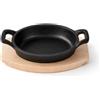 FREYERSBACHER Casseruola in Ghisa Smaltata 14 x 9 cm Ovale con Manici Corti, Padella Antiaderente con Rivestimento Smaltato, Padella a Induzione per Uso Interno ed Esterno Fornelli Forno Griglia BBQ