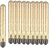 OUGEER 10-pezzi Edison Retro Filament Long Tube T30 Lampadina LED E27 Lampada a Spirale 4W, 400LM, AC 220V-240V, Equivalente Lampadina Alogena 40W Bianca Calda 2300k