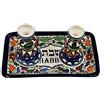 Bethlehem Gifts TM Shabbat Candlesticks, Jewish Candlesticks for Shabbath Armenian Ceramics Flowers design di Betlemme regali TM
