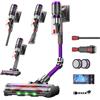 GIDGIMO professional X Circlio Aspirapolvere Senza Fili 58KPa/600W/75Min, Scopa Elettrica Senza Fili Verticale Antigroviglio con Display a LED, Ricaricabile a Parete, Per Animali/Pavimenti/Tappeti