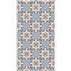 Panorama Tappeto Vinile Cucina Bagno - Varie Dimensioni - (Piastrella Orientale Blu 100x140 cm)