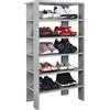 RICOO Scarpiera salvaspazio 105 x 60 x 32 cm WM041-PL Scaffale mobile ingresso Grigio - Portascarpe