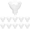 Dehobo MR16 LED Lampadine 6000K freddo Bianco - 12V Lampadine 500 Lumen 5W (Equivalente a 60 W) per Lampade Base GU5.3 Senza Sfarfallio Adatte per Faretti Soggiorno, Cucina, Pacco da 10