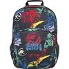 CYPBRANDS Jurassic World, Zaino 43 cm Adattabile a Trolley, Prodotto Ufficiale Jurassic World, Multicolore