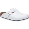 Birkenstock Boston Pro in pelle - Zoccoli professionali certificati di alta qualità per medicina, ristorazione e servizi, bianco, 40 EU