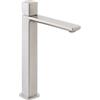 Inbagno Miscelatore Lavabo Bagno Alto Con Manopola Senza Leva In Ottone Nichel Spazzolato Della Linea Lotus, Completo Di Piletta Click Clack E Kit Di Montaggio