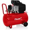 ITOOLS Compressore d'aria 50 l, 8 bar, 115 psi, silenzioso, 2 CV, 1,5 kW