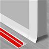 SHIJHUI Striscia di guarnizione in silicone a forma di T per porte, autoadesiva, per fessure, striscia di guarnizione per porta, paraspifferi per la parte inferiore delle porte (bianco, 100 x 3,5 cm)
