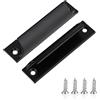 simarro Set di 2 maniglie per ante di mobili da cucina, maniglie a tirare con bordo in acciaio inossidabile, maniglie per mobili per ante da cucina e cassetti di armadio (nero)