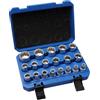 Generico Set 19 Chiavi a Bussola Torx Millerighe, Attacco 1/2 Pollici, 8-32mm, Realizzato in CR-V con Valigetta