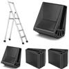 Belvanr Accessori per tappetini per scale - 4, Anti scivolo, Rendilo più grande e più spesso, scala telescopica, scala pieghevole - Piedini per scala alluminio inclusi per 62 x 16mm (Nero)