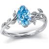 Wasee Anello da donna, in argento Sterling 925, con pietra portafortuna, agata muschiata, opale, per la mamma, le donne, 50(16.1), Argento sterling, Zirconia cubica