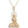 bicup Collana Uomo Donna Gioielli Ciondolo Pendente Necklace Buddista Giardino Buddha Pendente Collana Per Uomo Donna Squisito Stile Religioso Amuleto Gioielli Oro