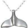 Alexander Castle Collana con ciondolo a forma di coda di balena, in argento Sterling, con catenina da 45,7 cm