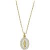 Holyart Collana in argento 925 AMEN con ciondolo Madonna Miracolosa bianco perla