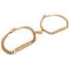 ALMENDRA Bracciale coppia lui lei coordinate geografiche personalizzato uomo donna primo bacio con rigido acciaio personalizzabile regalo scritta nome oro