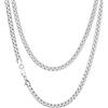 Richsteel 2/4/6MM Collana Uomo Donna a Maglie Veneziana in Acciaio Inossidabile, Catena Briolette Argento/Oro/Nero Lunghezza 35-76CM