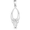 DTPsilver® Ciondolo Celtico in Argento 925 - Nodo Celtico della Trinità con Pietre Naturali - Pietra di Luna