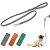 Ferplast Guinzaglio per Cani in Plastica Riciclata da Bottiglie Pet, Maniglia, Moschettone in Metallo, Larghezza 1,5 cm, Lunghezza 120 cm, S, Grigio