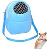 Generic Zaino per criceti, 27,9 x 17,8 cm, portatile, traspirante, confortevole, leggero, con funzione di ventilazione, borsa per animali domestici per viaggi all'aperto, tessuto Oxford grigio, confezione