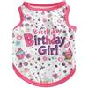 Izefia Magliette per Cani Vestiti Traspiranti Principessa Compleanno Ragazzo Ragazza Canotta Estiva Fresca Maglietta per Piccolo Cane Cucciolo Gatto Medio