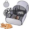 Generico Box per gatti - Casetta pieghevole, giochi per tunnel per animali domestici, Tenda per esercizi portatile per gatti, Area giochi in rete traspirante, Habitat interattivo per animali domestici |
