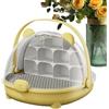 Generic Contenitore per il trasporto del baco da seta, traspirante, con coperchio sicuro, custodia portatile per allevamento di uova di bachi da seta, larve e piccole