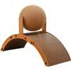 Jvjggag Tiragraffi verticale per gatti, in sisal, base ondulata interattiva, in legno resistente e sisal, gioco e riposo per gattini e anziani, 35 x 26 x 15 cm, 1 pezzo