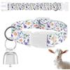 Talltalk Collari per capra con campane al pascolo, campana in rame e collare regolabile in nylon, set di campane in bronzo per l'estate, per piccoli animali da fattoria, pecora, mucca, pecora