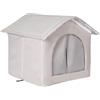 Generic Cuccia per gatti da esterni, calda e resistente alle intemperie, con per gattini, per cuccioli di piccola e media taglia, animali domestici, per interni, giardino, cortile, , prato