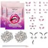 DMNQ Brillantini Denti,Brillantino Dente,Kit Brillantini per Denti,Tooth Gems,Kit Brillantino Dente,Cristallo dei Denti,Denti con Strass Bianchi e Diamanti a Forma di Occhio di Cavallo