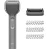 laifen Rasoio elettrico da uomo Laifen T1 Pro, impermeabile IPX7, motore turbo, rasatura di precisione, ricarica rapida USB-C, display LED, rasatura a secco e bagnata, grigio, versione da viaggio