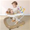 HUOLE Compatto Gatti spaziali, Girello bambino con sedile a rimbalzo, luci, musica e giocattoli interattivi, fino a 20 kg, regolabile, 6 mesi e plus-62 x 68 x 36-81 cm, cachi