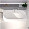 evineo ineo4 vasca da bagno ad angolo L: 170 La: 75 A: 55 cm, angolo destro della stanza, BE0747WH, ineo4 bianco [Vasche da Bagno > Vasche da Bagno a Parete]