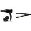 Babyliss D572De Asciugacapelli Turbo Smooth 2200W, Funzione Ionica Anti-Crespo E Tecnologia Ceramica, Nero & BaByliss ST089E Piastra Lisciante con Rivestimento in Ceramica, Multi-Voltaggio