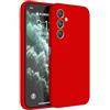 HAFFAN Custodia in Silicone TPU Compatibile con Samsung Galaxy A15 (4G) / Samsung Galaxy A15 5G (6.5 inches), Cover Case Protettiva per Cellulare - Rosso Cina