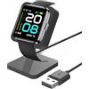 Blueshaweu ID208/IDW208 Plus - Supporto di ricarica per orologio da scrivania, compatibile con Smart Watch Quican/WMK ID208 Plus da 1,8/ID208 Plus da 4,6 cm (nero)