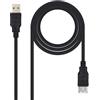 Levitantes Cavo USB 2.0 di prolunga 3 metri tipo A maschio e A femmina, colore nero, compatibile con console di gioco, fotocamere, stampanti, ecc