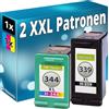 Inkadoo Cartucce d'inchiostro compatibili per HP 339+344XL PhotoSmart 2575 2610 8050 D5160 7210 7310