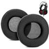DowiTech Cuscinetti di ricambio traspiranti compatibili con MSI DS502 DS-502 DS501 Cuffie cuscinetti auricolari con tessuto a rete/pelle proteica traforata e memory foam