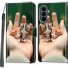 PHINIENLAND Cover per Samsung Galaxy S26 Plus custodia portafoglio Gatto | 3 scomparti carte, 1 tasca banconote, Chiusura magnetica, Supporto, Pelle PU flip cover per Samsung S26 Plus