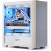 darkFlash DS900WS(2025) Case PC ATX, vero legno di noce, flusso d'aria elevato, ventole ARGB PWM 4x120mm preinstallate, case PC da gioco Mid-Tower, porta di tipo C, AIO fino a 360mm (Bianco)
