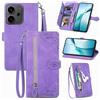 Fertuo Cover per OPPO Reno 14 F 5G, Custodia a Libro in Pelle PU Flip Case con Porta Carte, Chiusura Magnetica e Cinturino [Disegni di Fiori] Portafoglio Interno Silicone Antiurto, Viola