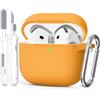 Joremx Custodia in Silicone Unica per AirPods 4 (Giallo)