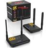 Beqool - Trasmettitore e ricevitore HDMI wireless 4 K 30 Hz, 820 Ft/250 m, cavo HDMI Extender Kit, supporto IR, streaming multimediale audio da laptop, PC, cavo a monitor, proiettore, HDTV